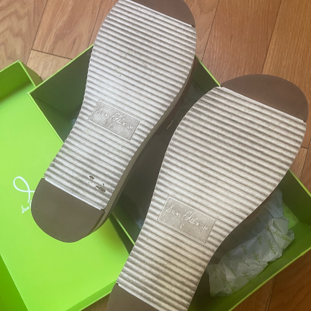 Sam Edelman Tan Woven Slide Sandals - Picture 5 of 8